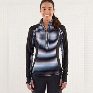 LULULEMON Run: U-Turn Pullover *Reversible
Classic Stripe Polar Haze Black
